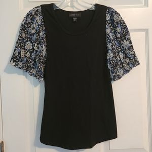 Fifteen Twenty Short Sleeve Blouse Workwear Paisley Accents
